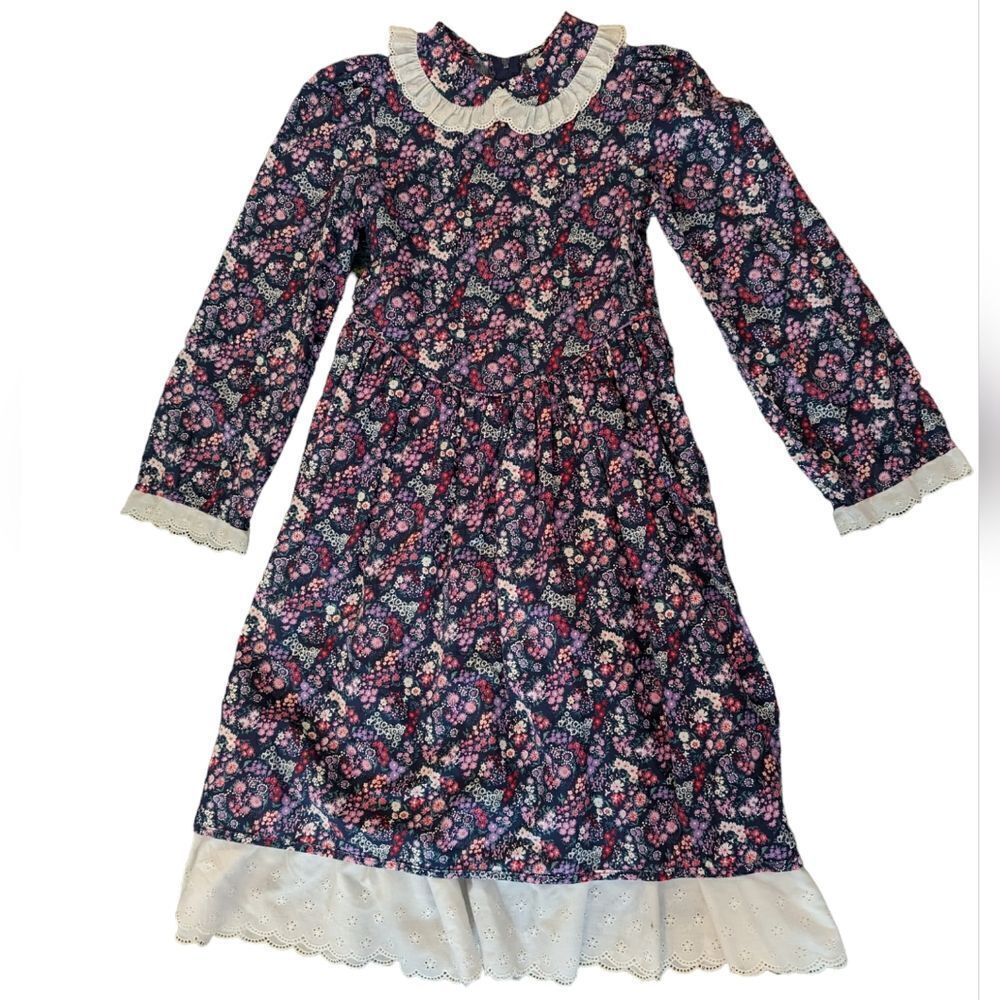 Girls vintage The‎ children's hour by Jan Briggs floral print dress prairie
